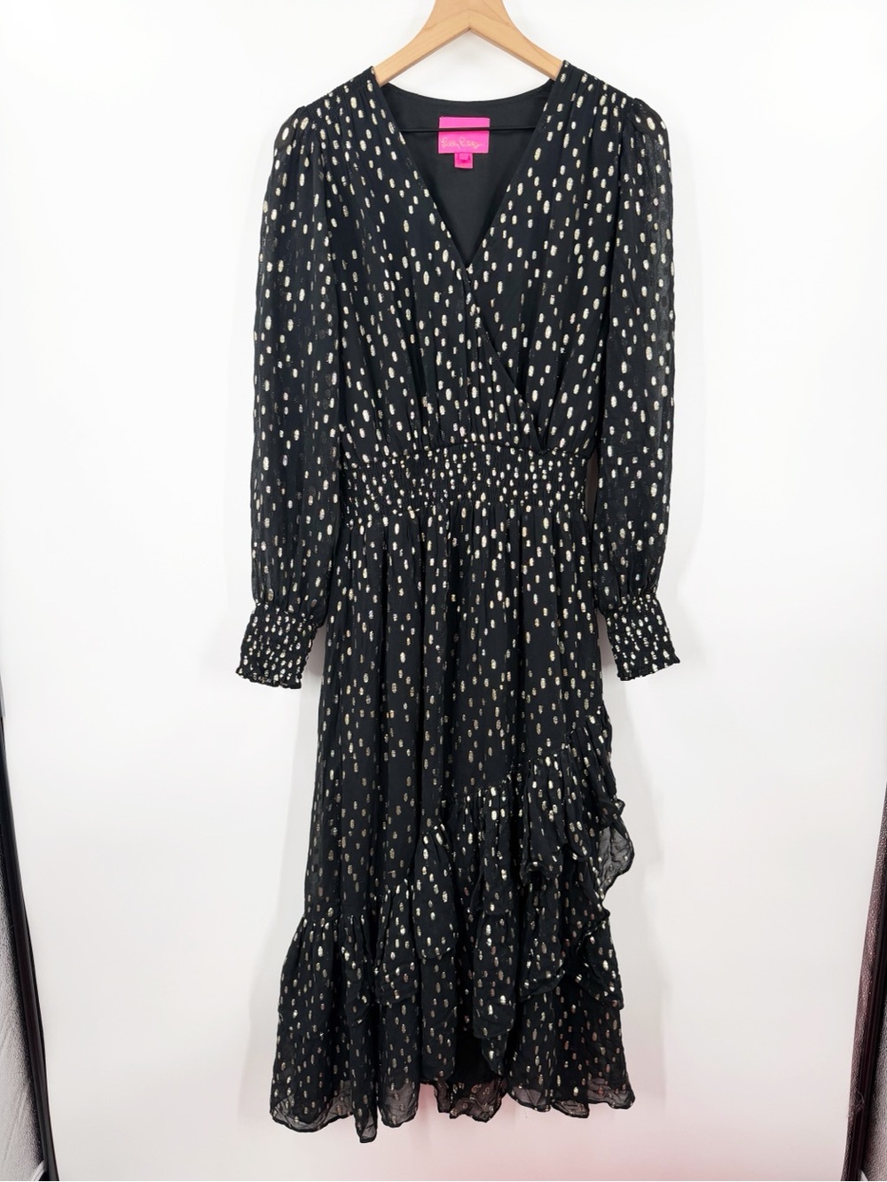 Lilly Pulitzer Onyx Gold Cristiana Midi Dress View 3